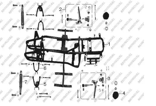 MONDIAL 110 HECTOR_12 (Off Road) ROT BAGLANTI KOLU SOL (SARI)