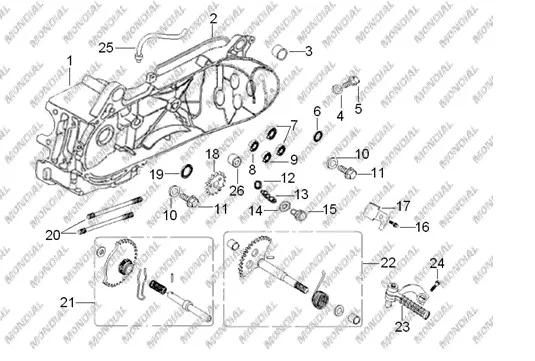 MONDIAL 150 FJX (Off Road) RULMAN 6203