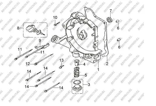 MONDIAL 150 VULCANX_10 (Off Road) YAG TAPASI KOMPLE
