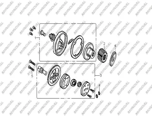 MONDIAL 200 JACKALX YAG POMPASI ROTOR KAPAGI KOMPLE
