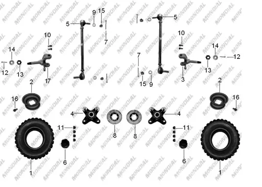 MONDIAL 200 JACKALX DIS LASTIK (21X7-10) (TUBELESS)