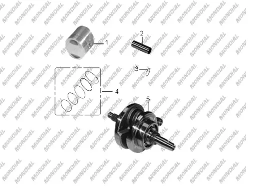 MONDIAL 250 SPIDER PISTON PIMI