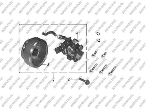MONDIAL 250 SPIDER RADYATOR ALT BORU