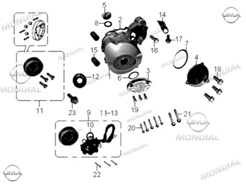 MONDIAL 250 SPIDER CIVATA M10X1.25X36 (DIN 6921)