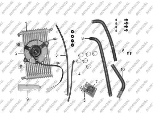 MONDIAL 250 SPIDER KILOMETRE TABLASI (SIYAH)