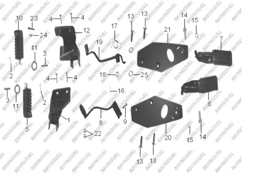 MONDIAL 250 SPIDERX YAYLI RONDELA (10X16X3)