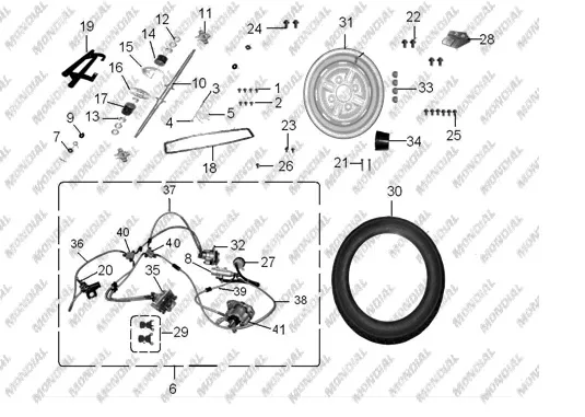 MONDIAL 250 SPIDERX ON TAMPON (GRI)
