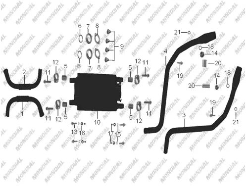 MONDIAL 250 SPIDERX FLANSLI CENTIKLI SOMUN M8X1.25