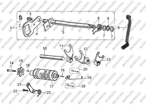 MONDIAL MD200 JACKAL VITES DEGISTIRME MILI KOMPLE
