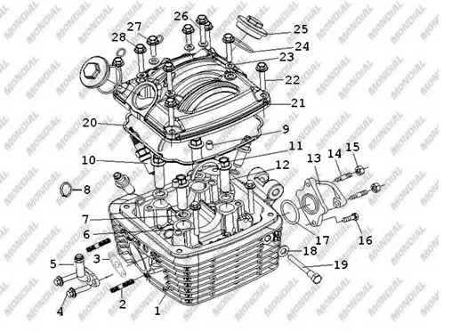 MONDIAL MD200 JACKAL CIVATA M6X1X25 (DIN 933)