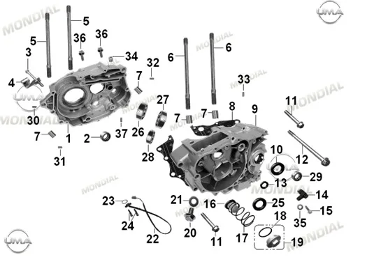 MONDIAL MD200 JACKAL CIVATA M4X0.7X18 (DIN 7985)
