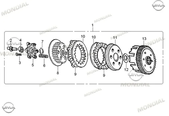 MONDIAL MD200 JACKAL DEBRIYAJ SEPERATOR KAPAGI