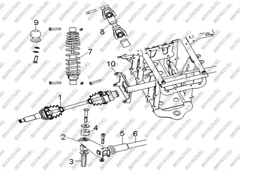 MONDIAL TERRALANDER 300 ARKA AKS MONTAJ PLAKASI