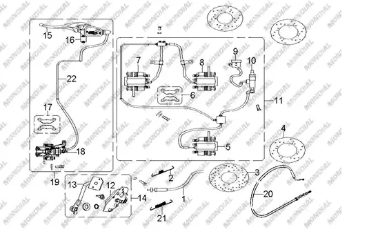 MONDIAL TERRALANDER 300 ARKA FREN DISK BALATASI