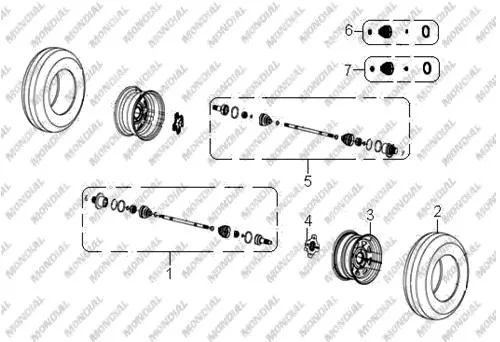 MONDIAL TERRALANDER 500 SAG ARKA SINYAL KOMPLE