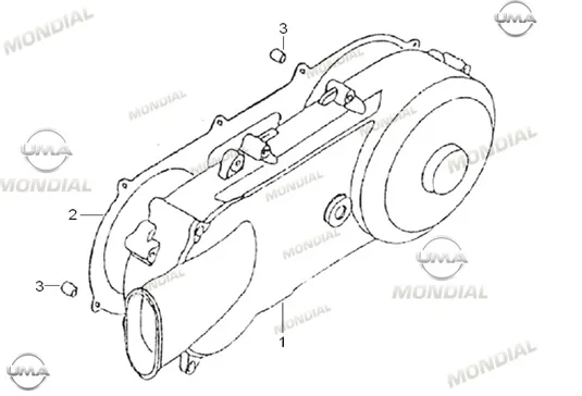 MONDIAL TERRATRACK 200 KRANK KUTUSU SOL KAPAK