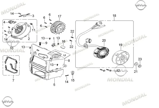 MONDIAL TERRATRACK 200 FAN KAPAGI KOMPLE