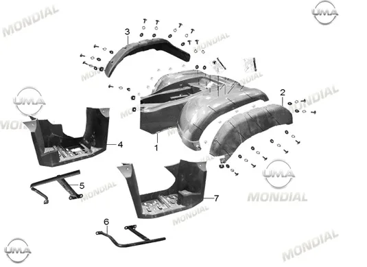 MONDIAL TERRATRACK 200 BASAMAK RUZGAR PLASTIGI SOL