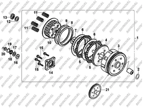MONDIAL 250 MCT DEBRIYAJ SEPERATOR KAPAGI RONDELASI