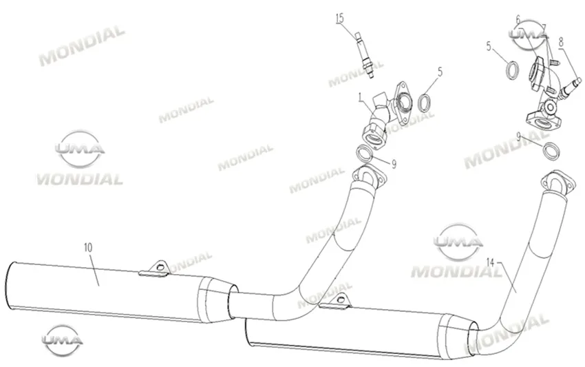 MONDIAL 250 NEVADA ARKA EGZOZ (E4)