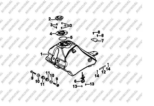 MONDIAL 150 UT BENZIN DEPO BRAKETI