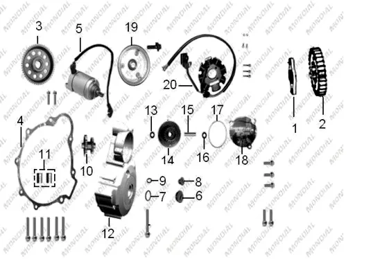 MONDIAL X-TREME ENDURO 250 REDUKSIYON DISLI KAPAGI