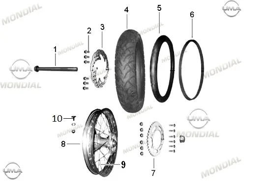 MONDIAL X-TREME ENDURO 250 DIS LASTIK (110/80-18) (TUBE)