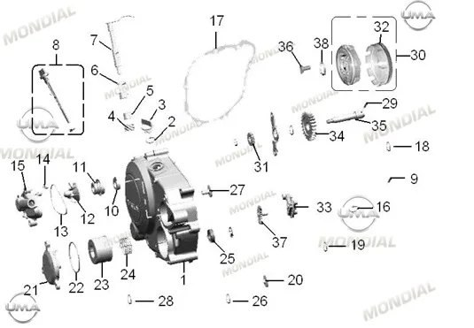 MONDIAL X-TREME ENDURO 250 _15 RONDELA