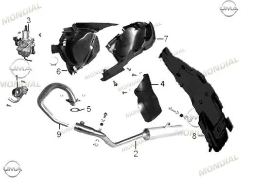 MONDIAL X-TREME ENDURO 250 _15 EGZOZ BORUSU