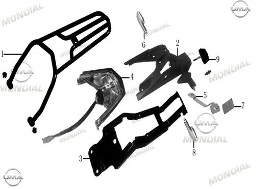MONDIAL X-TREME ENDURO 250 _15 PLAKA LAMBASI KOMPLE