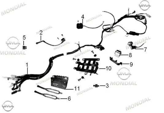 MONDIAL X-TREME ENDURO 250 _15 ELEKTRIK TESISATI KOMPLE