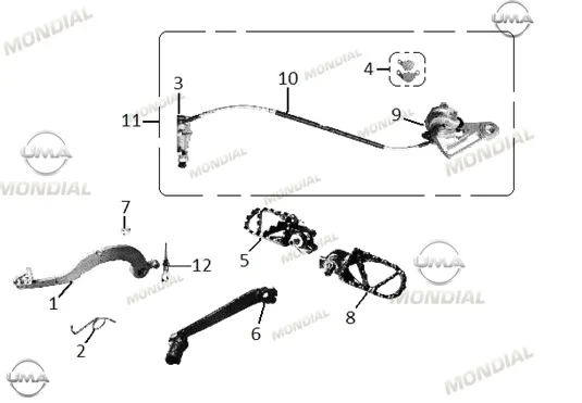 MONDIAL X-TREME ENDURO 250 _15 FREN SISTEMI KOMPLE