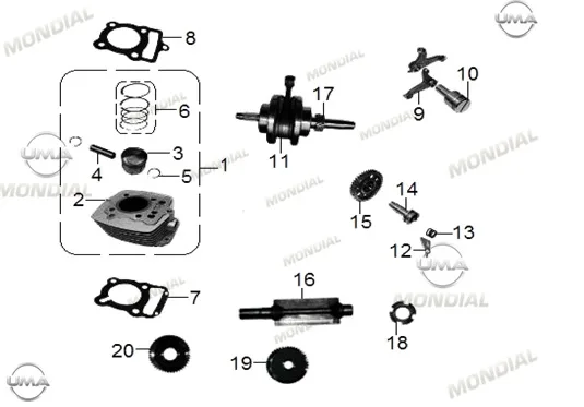 MONDIAL X-TREME MAX 150 SILINDIR (SIYAH)