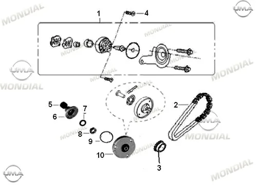 MONDIAL X-TREME MAX 150 YAG POMPASI ROTOR DISLISI