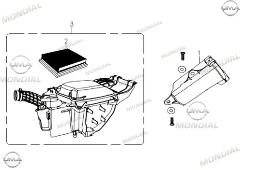 MONDIAL X-TREME MAX 200 HAVA FILTRESI KOMPLE