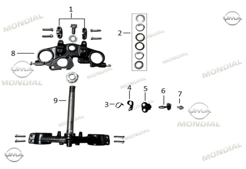 MONDIAL X-TREME MAXX 250 I (E5+) ON FREN HIDROLIK HORTUM TUTUCU