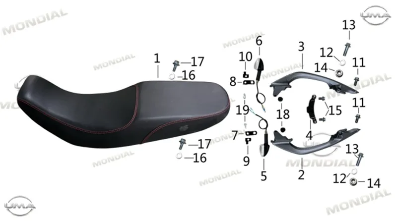 MONDIAL X-TREME MAXX 250 I (E5+) SOL ARKA SINYAL BAGLANTI BRAKETI TUTUCU