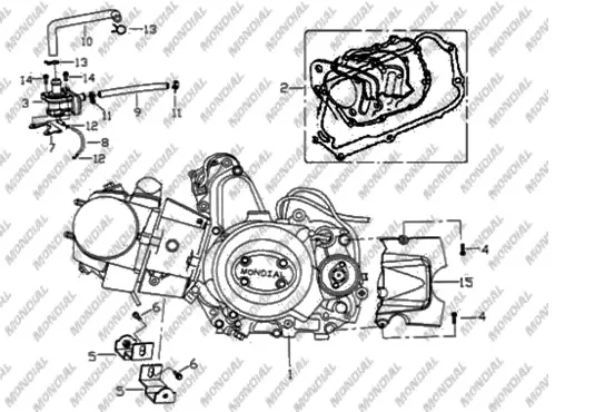 MONDIAL 100 KM MOTOR KOMPLE