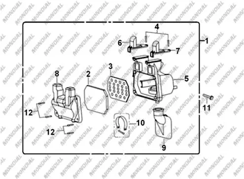 MONDIAL 100 MFH _10 JIKLE TELI BAGLANTI BRAKETI CIVATASI