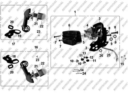 MONDIAL 100 MFH _10 FLANSLI BURC 7X8.5X15X8