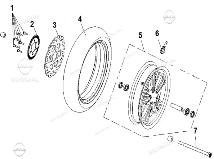 MONDIAL RESSIVO 250 TEKER MONTAJ AKSAMION (15X230)