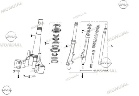 MONDIAL 100 MFH _15 ON SAG AMORTISOR KOMPLE (SIYAH)
