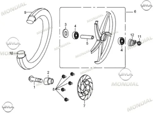 MONDIAL 100 MFH _15 ON FREN DISKI (KIRMIZI)