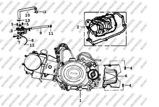 MONDIAL 100 MFM _10 MOTOR KOMPLE