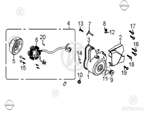MONDIAL 100 SFC EXCULISIVE ALTERNATOR KOMPLE