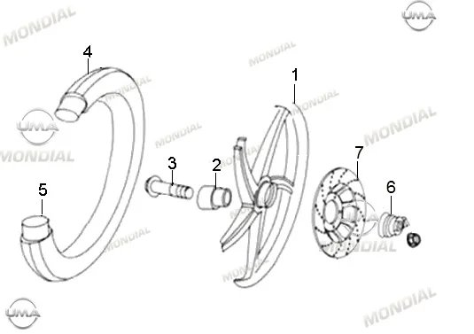 MONDIAL 100 SFC EXCULISIVE ON JANT KOMPLE- CELIK (1.40X17") (SIYAH)