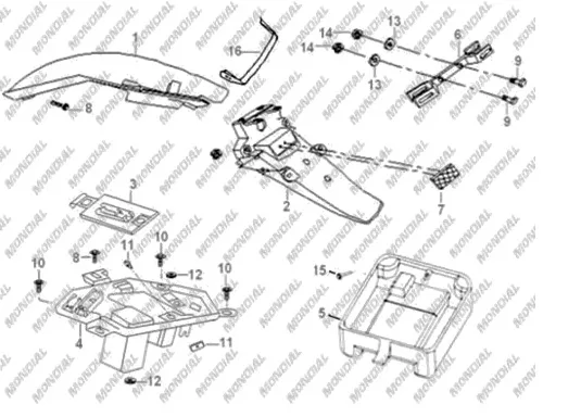 MONDIAL 110 FT ARKA SINYAL BAGLANTI BRAKETI
