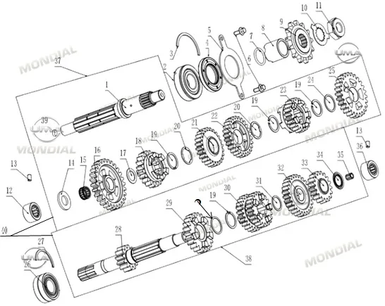 MONDIAL 400 RX3S EVO ON ZINCIR DISLISI