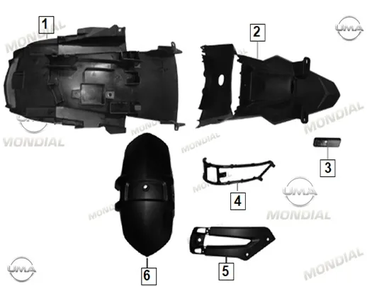MONDIAL 400 RX3S EVO ARKA CAMURLUK KUYRUGU