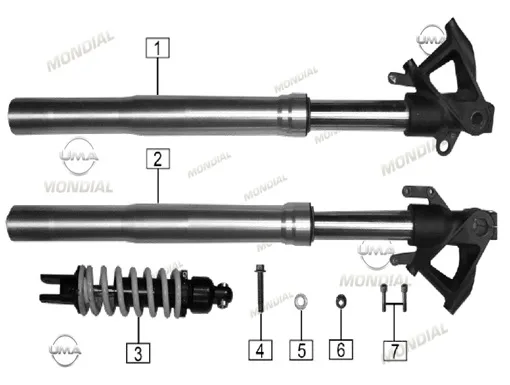 MONDIAL 400 RX3S EVO ARKA AMORTISOR